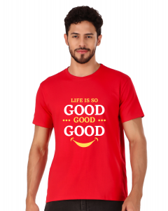 good life half sleeve men round neck t-shirt