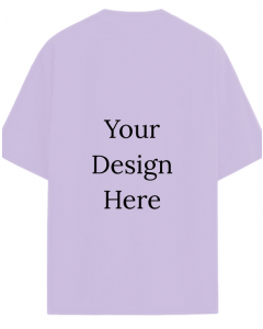 Lavendar Oversize  half sleeve men round neck t-shirt