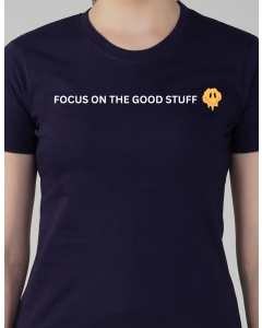 quotes half sleeve women round neck t-shirt