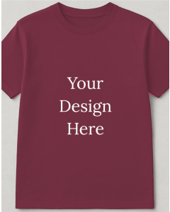 Maroon Round nack  half sleeve men round neck t-shirt