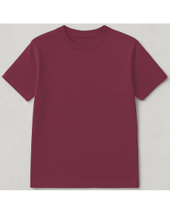 Maroon Round nack  half sleeve men round neck t-shirt