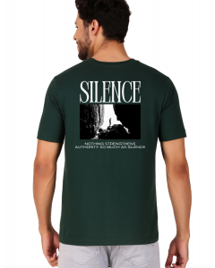 silence half sleeve men round neck t-shirt