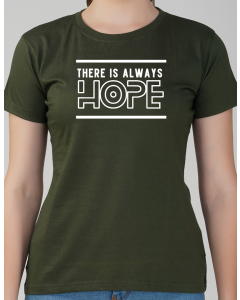 Hope half sleeve women round neck t-shirt