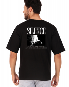 silence half sleeve men round neck t-shirt