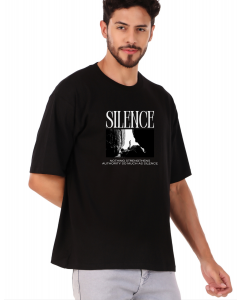 silence half sleeve men round neck t-shirt