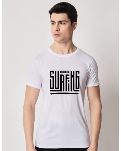 Surfing half sleeve men round neck t-shirt