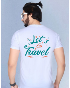 Lets go travel half sleeve men round neck t-shirt