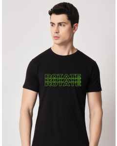 Rotate half sleeve men round neck t-shirt