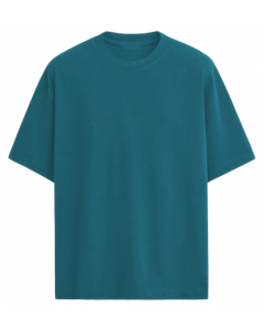 Saphhire Blue Oversize  half sleeve men round neck t-shirt