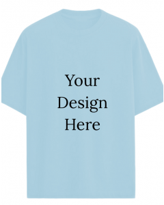 Sky Blue Oversize  half sleeve men round neck t-shirt