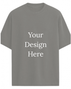 Steel Grey Oversize  half sleeve men round neck t-shirt