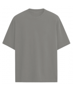 Steel Grey Oversize  half sleeve men round neck t-shirt