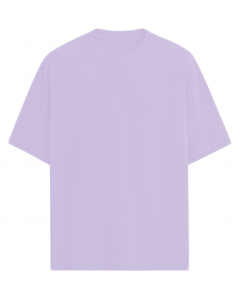 Lavendar Oversize  half sleeve men round neck t-shirt