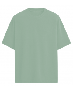Sage Green Oversize  half sleeve men round neck t-shirt
