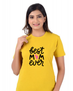 Best Mon Ever half sleeve women round neck t-shirt