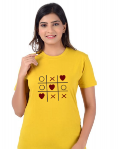 Love half sleeve women round neck t-shirt