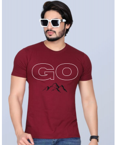Go half sleeve men round neck t-shirt